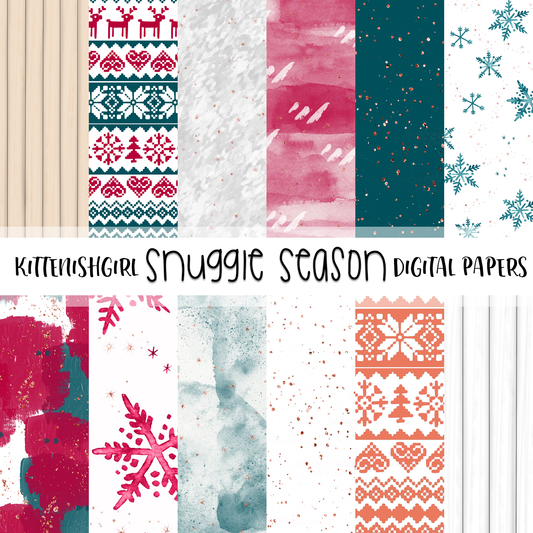Snuggle Season // Digital Papers