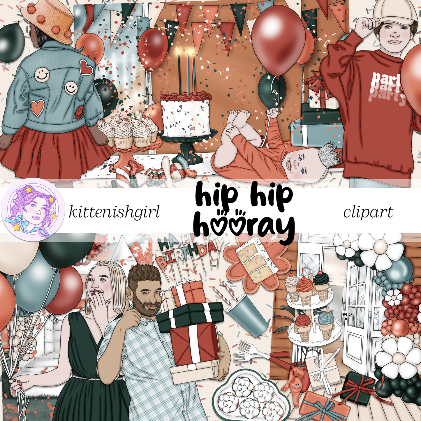 Hip Hip Hooray - Fall // Clip Art