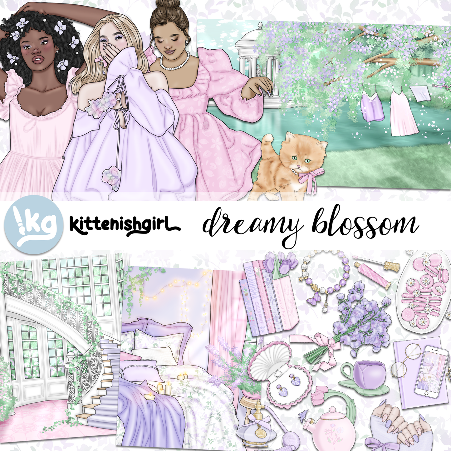 Dreamy Blossom // Clip Art