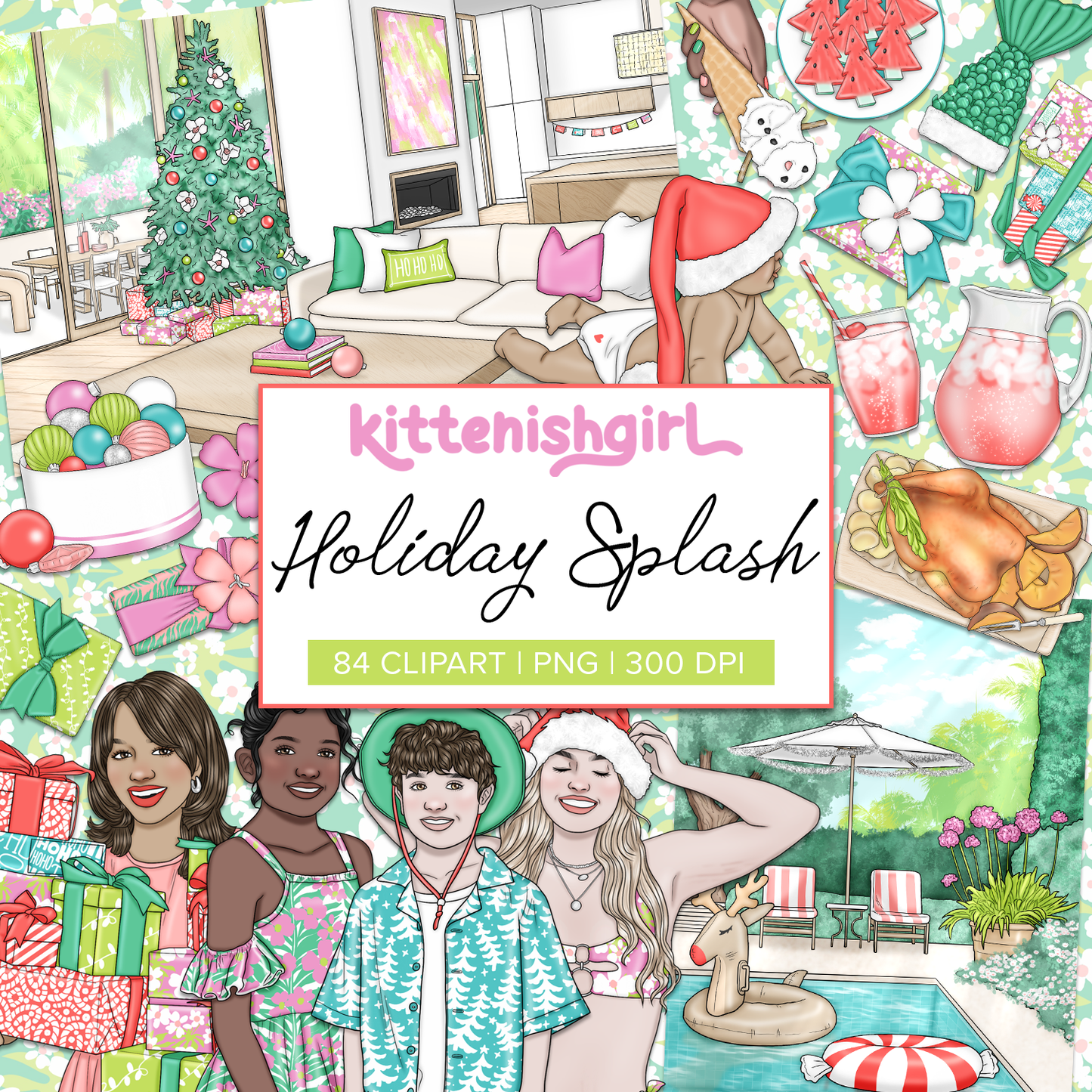 Holiday Splash // Clip Art