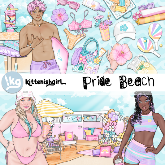 Pride Beach // Clip Art