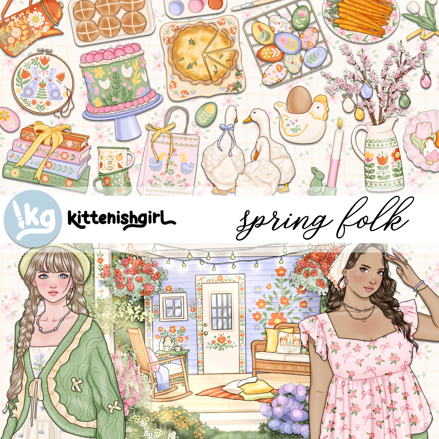 Spring Folk // Clip Art