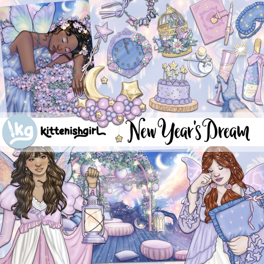 New Year's Dream // Clip Art