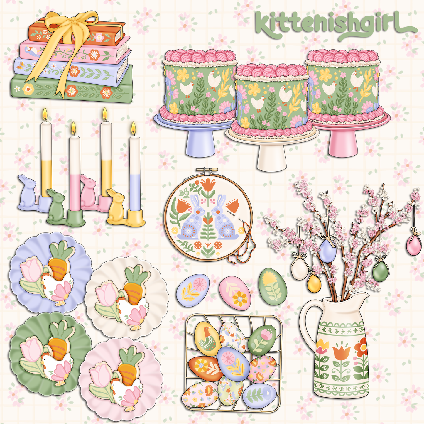Spring Folk // Clip Art