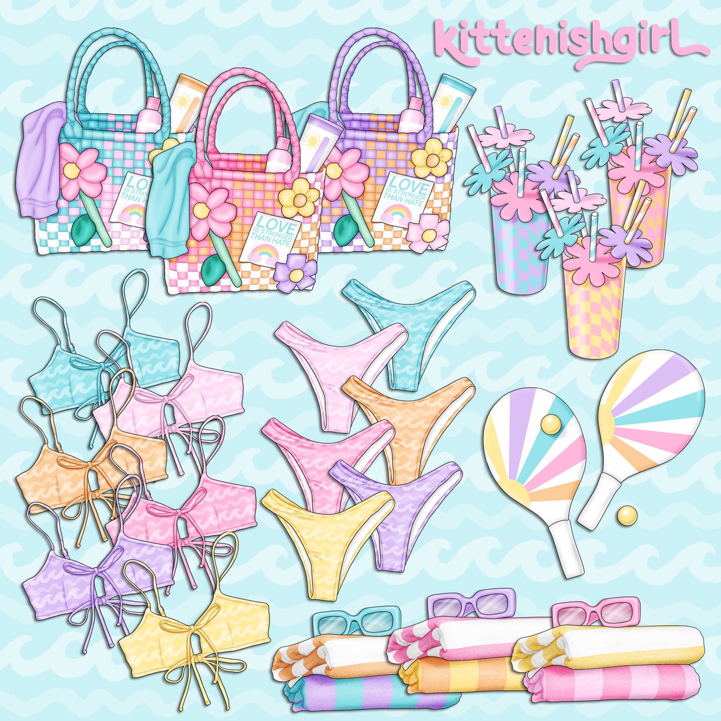 Pride Beach // Clip Art