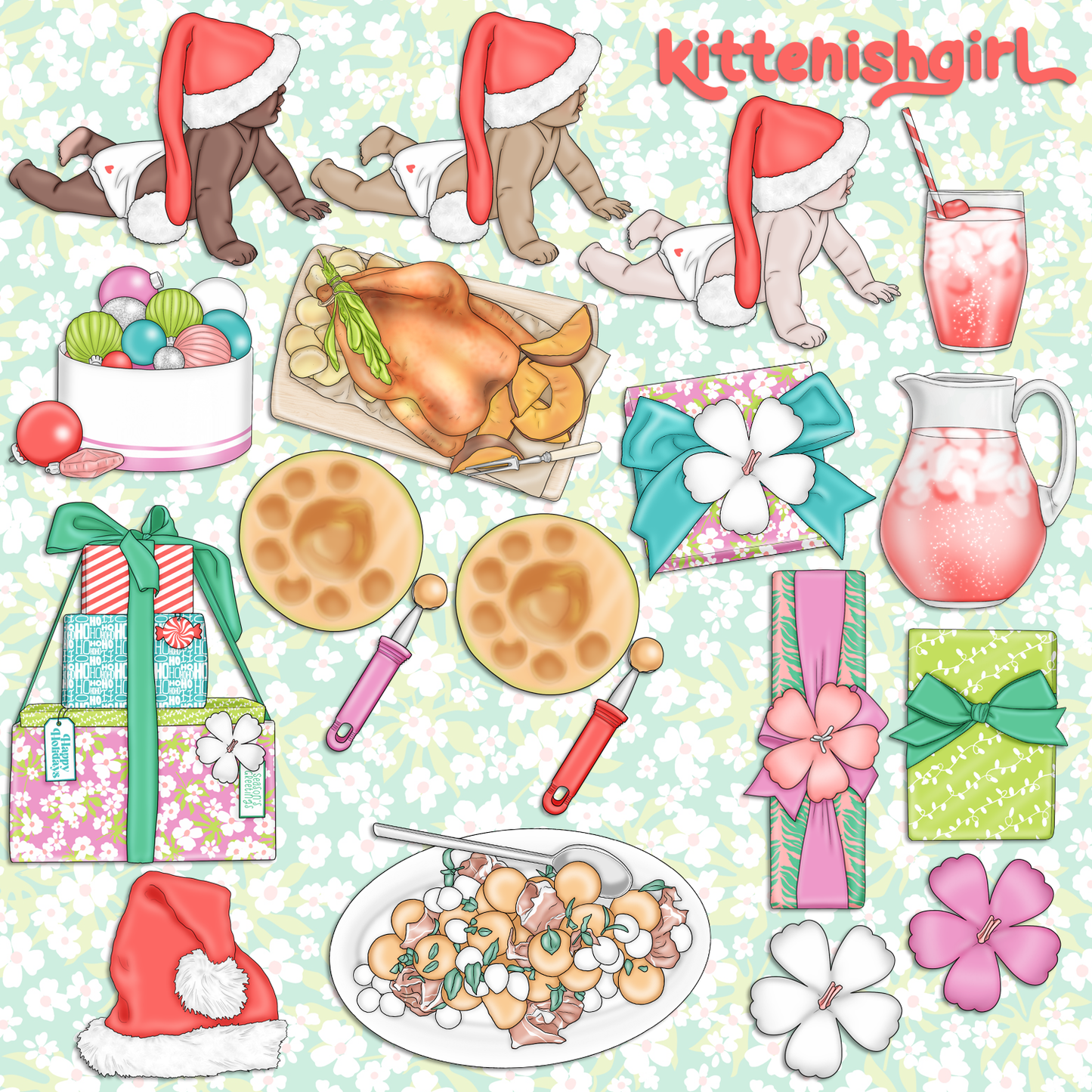 Holiday Splash // Clip Art