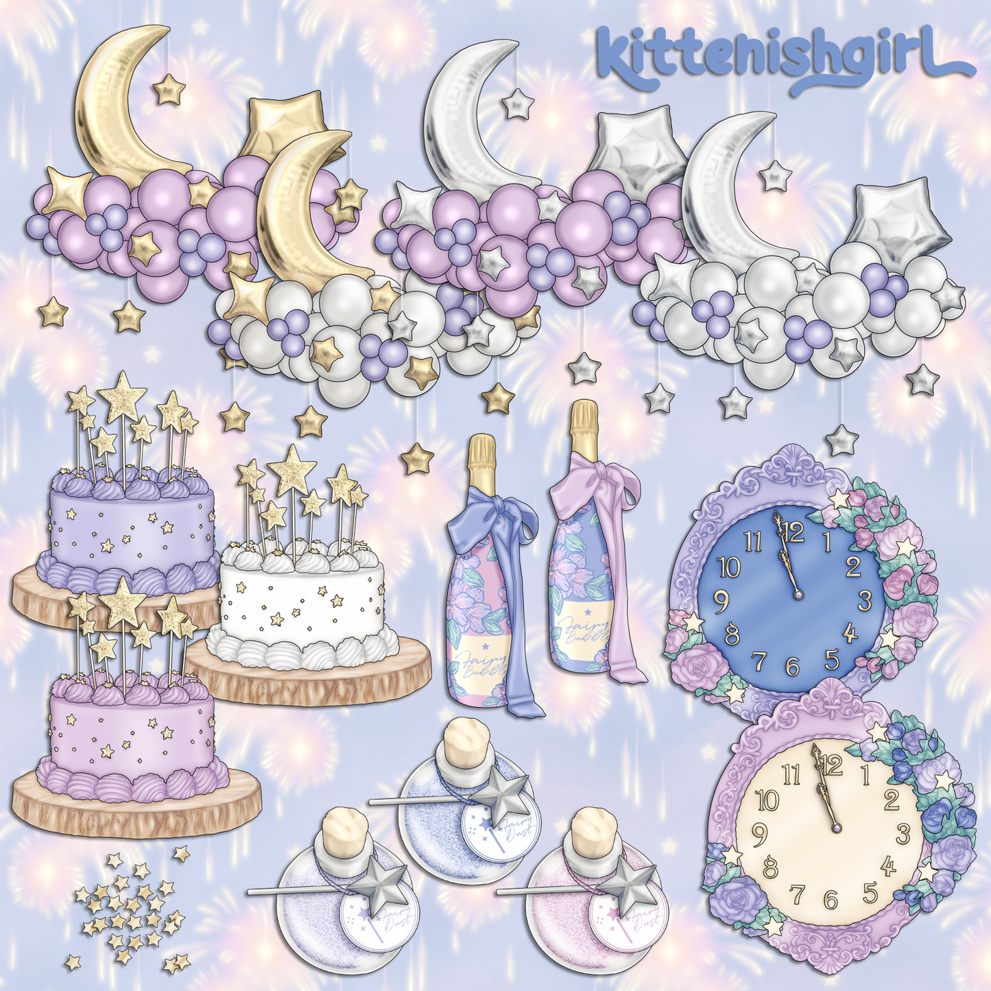 New Year's Dream // Clip Art