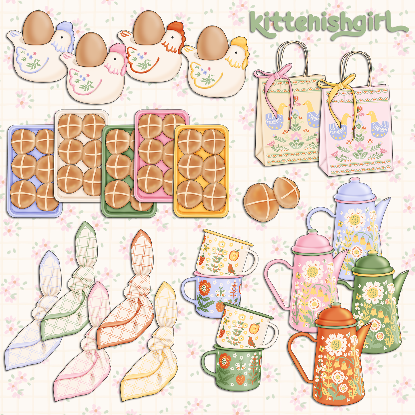 Spring Folk // Clip Art