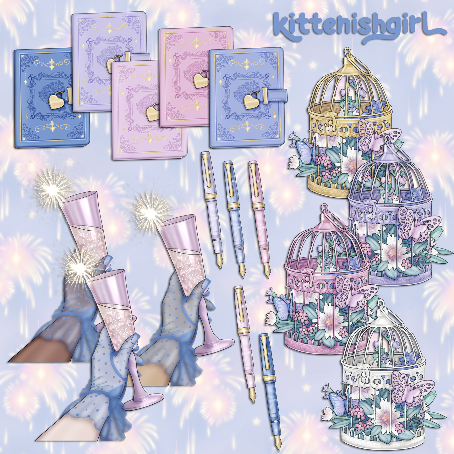 New Year's Dream // Clip Art