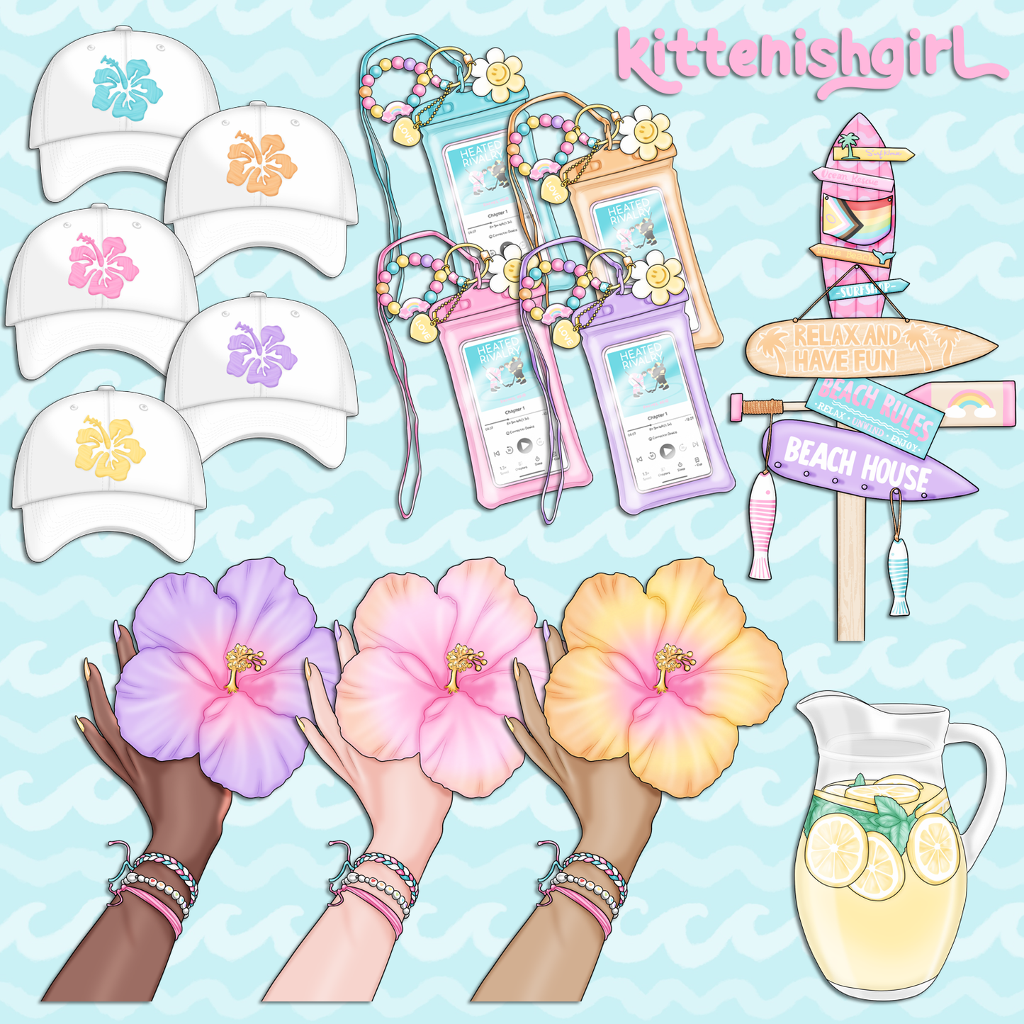 Pride Beach // Clip Art