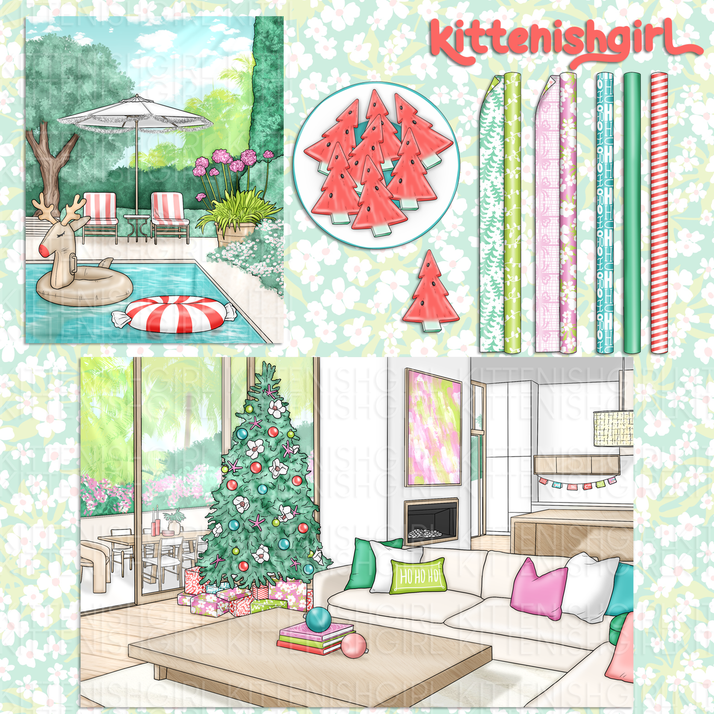 Holiday Splash // Clip Art