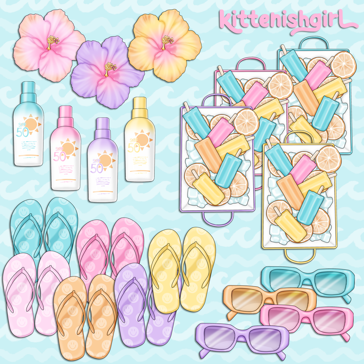 Pride Beach // Clip Art
