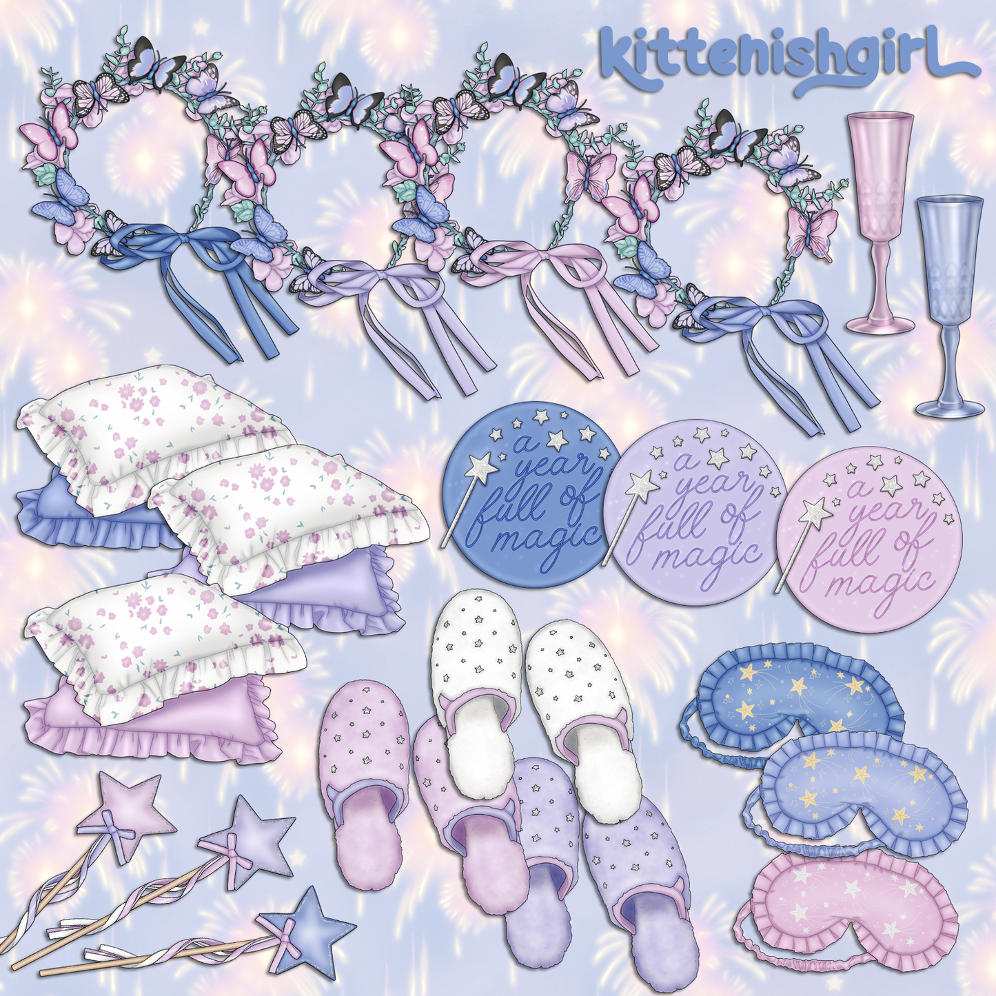 New Year's Dream // Clip Art