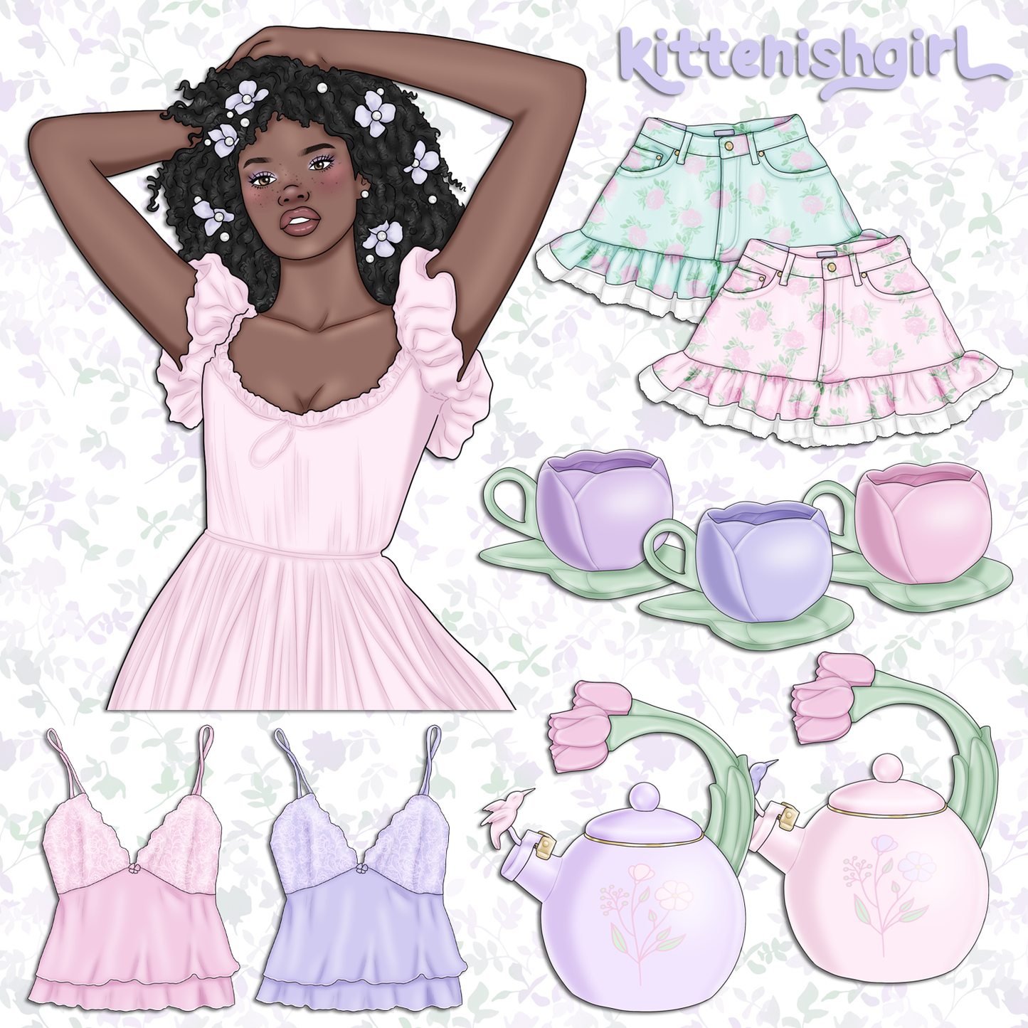 Dreamy Blossom // Clip Art