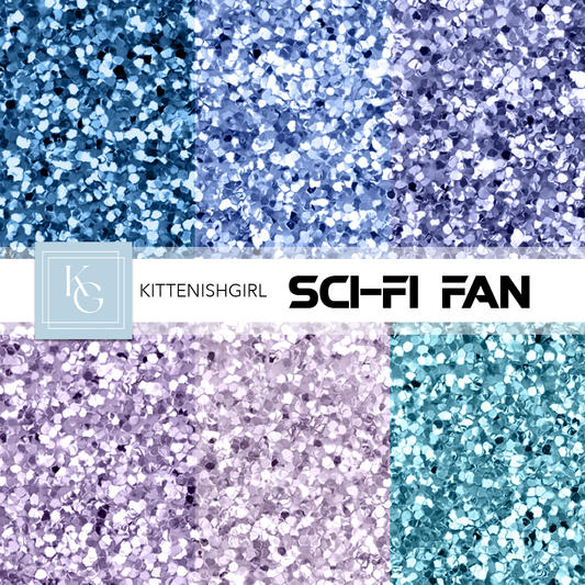 Sci-Fi Fan // Glitter Digital Papers