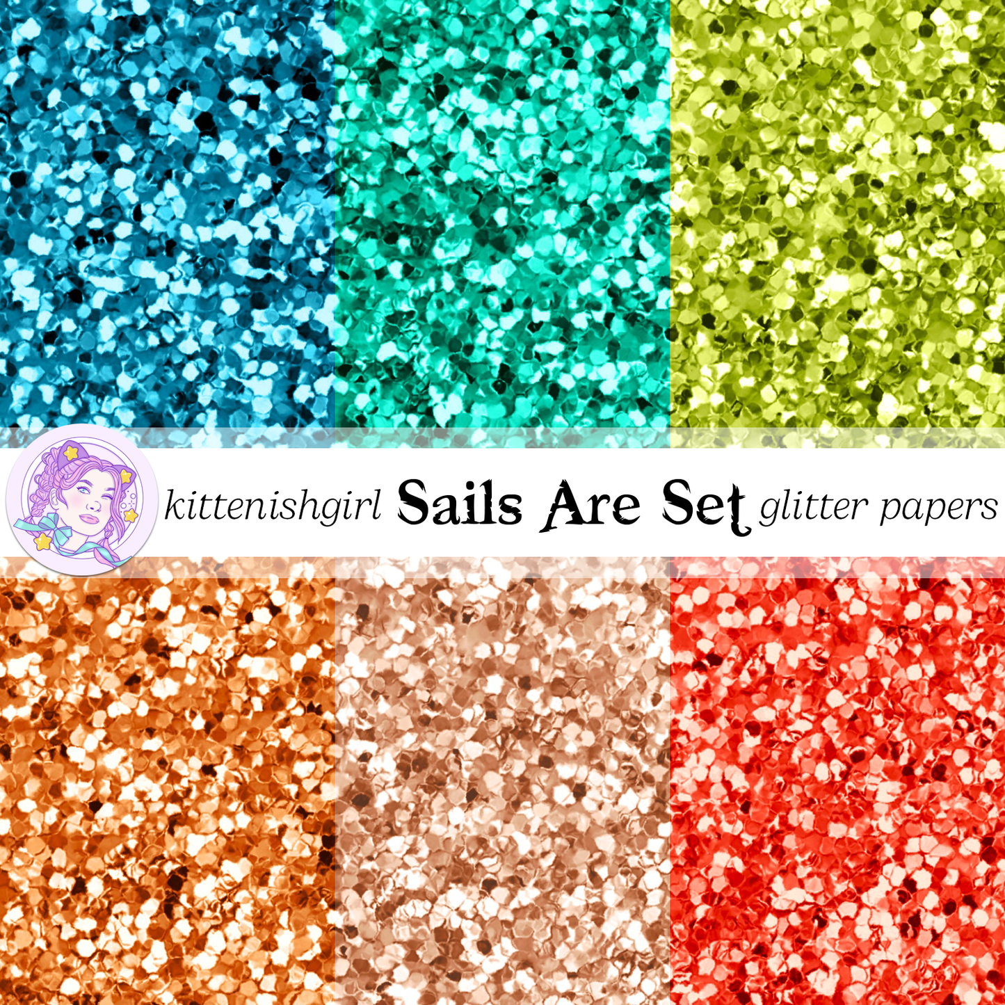 Sails Are Set // Glitter Digital Papers