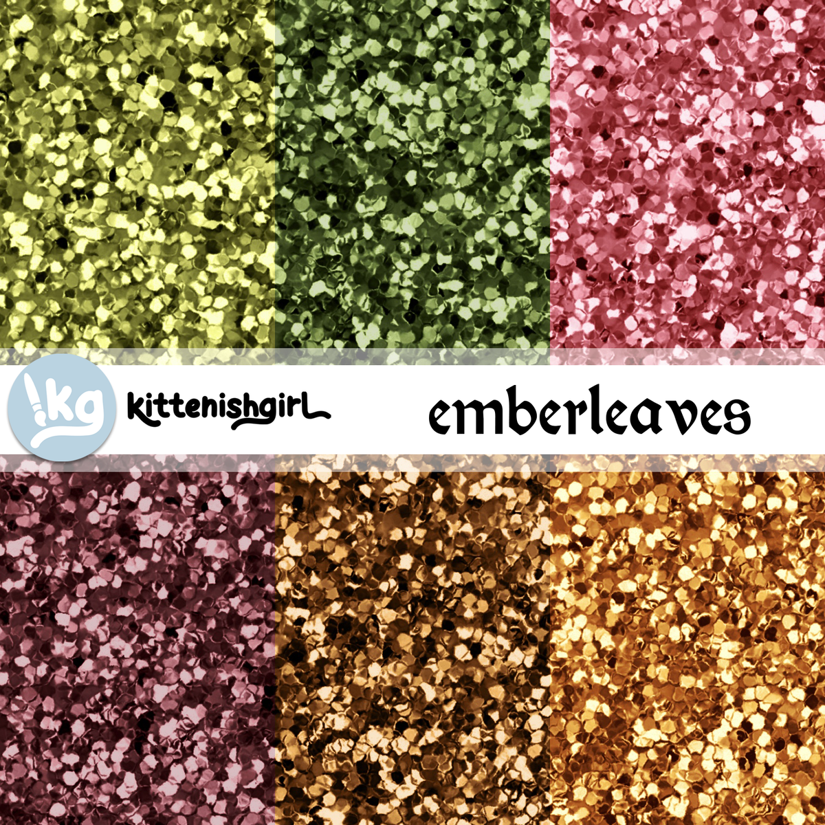 Emberleaves // Glitter Digital Papers