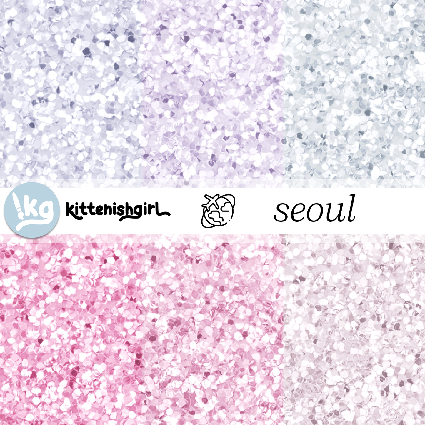 Seoul // Glitter Digital Papers