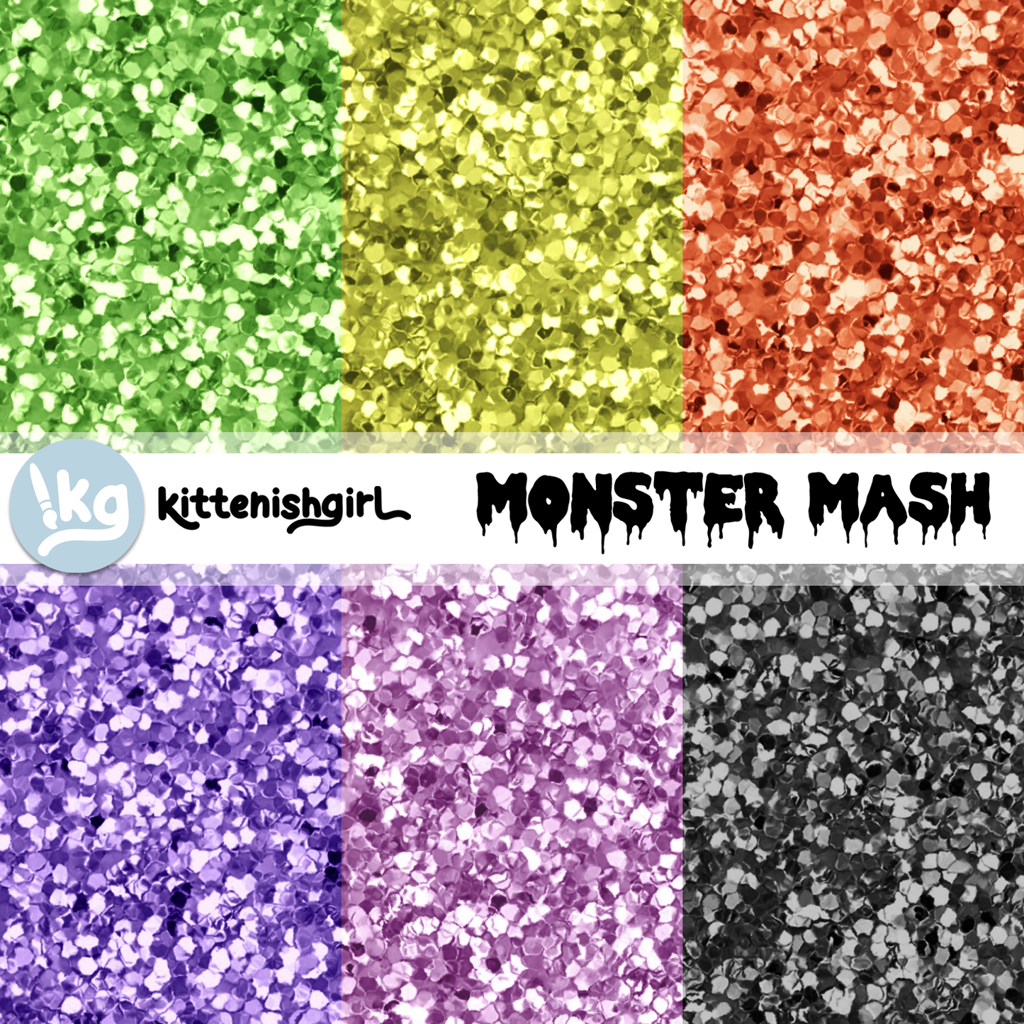 Monster Mash // Glitter Digital Papers