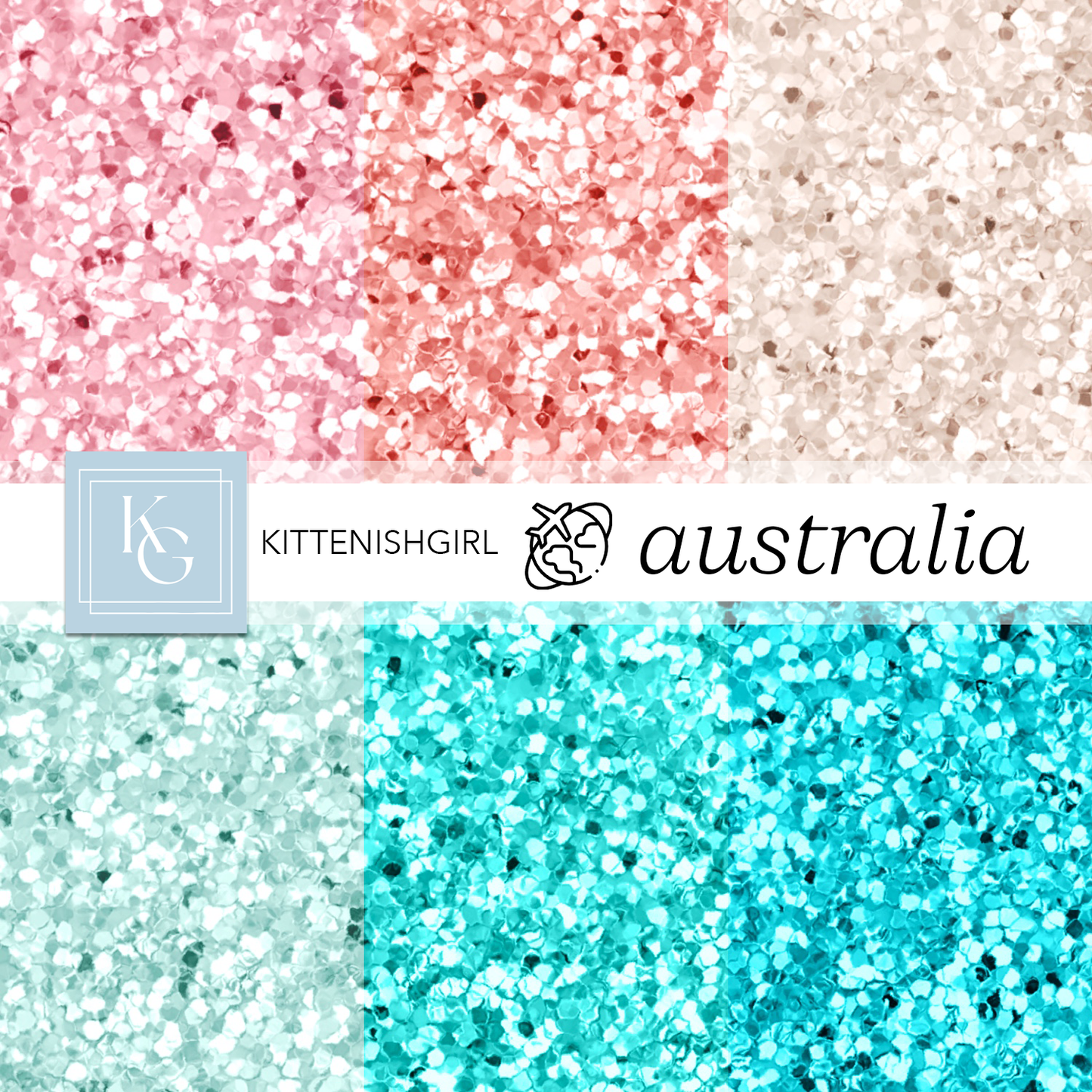 Australia // Glitter Digital Papers