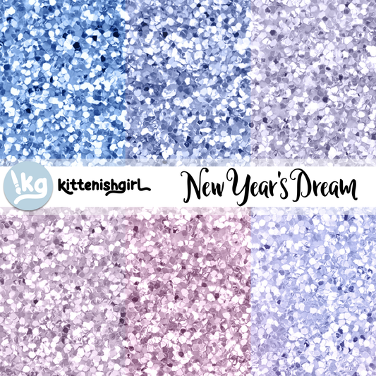 New Year's Dream // Glitter Digital Papers