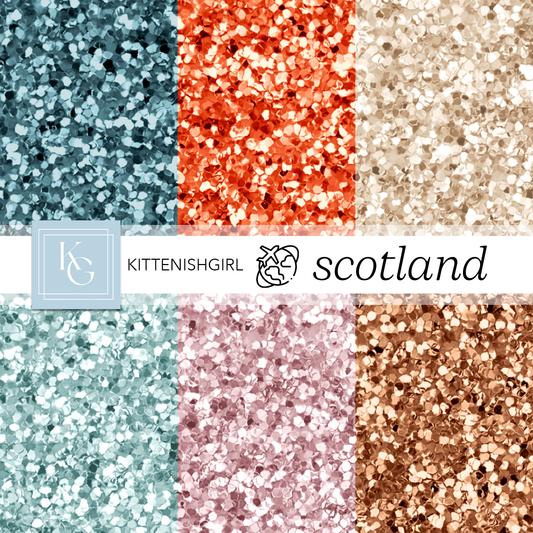 Scotland // Glitter Digital Papers