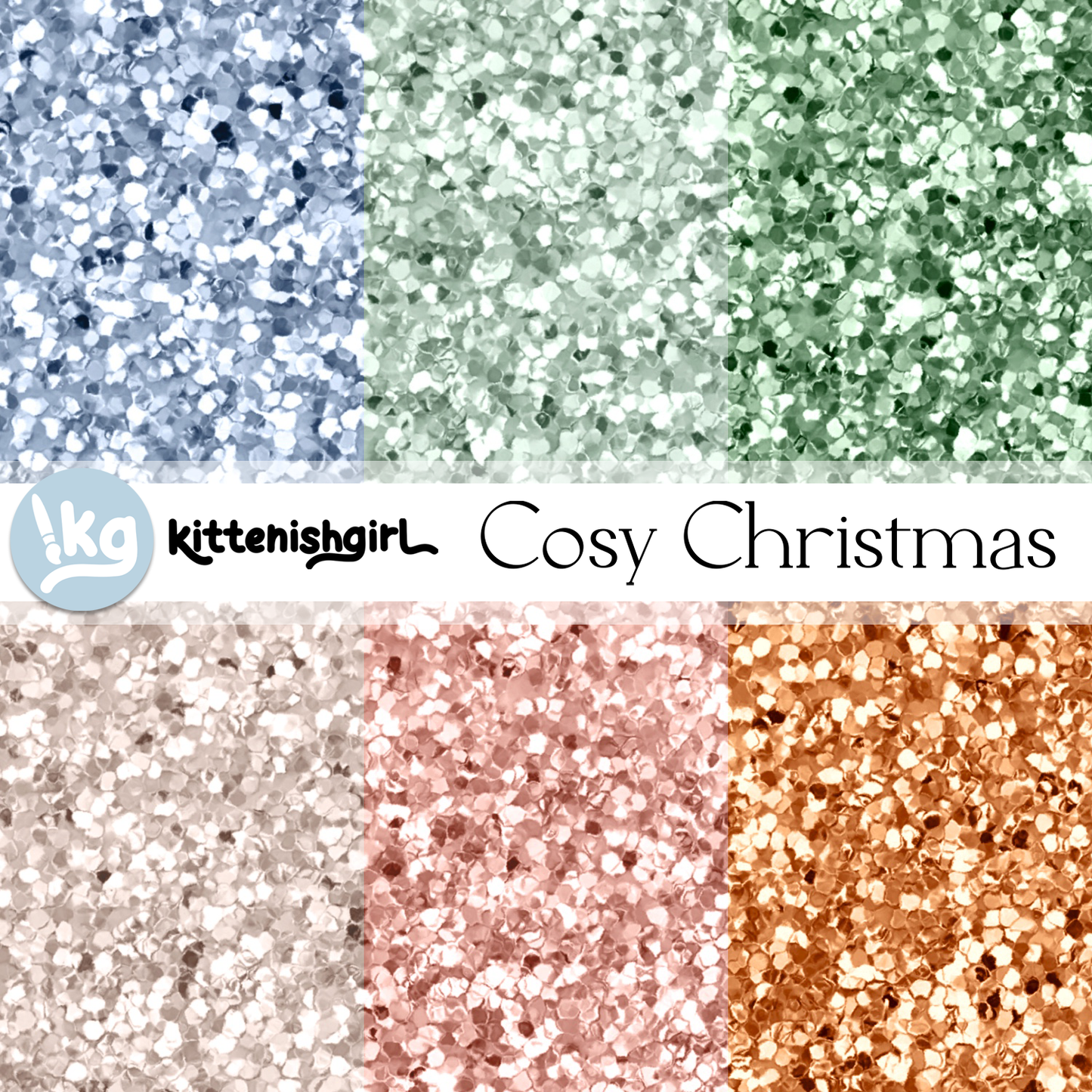 Cosy Christmas // Glitter Digital Papers