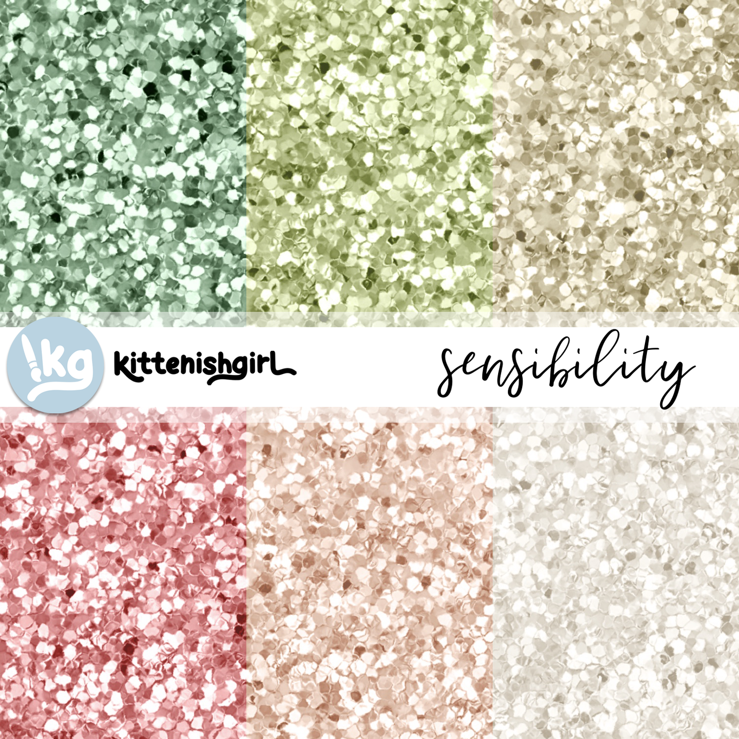 Sensibility // Glitter Digital Papers