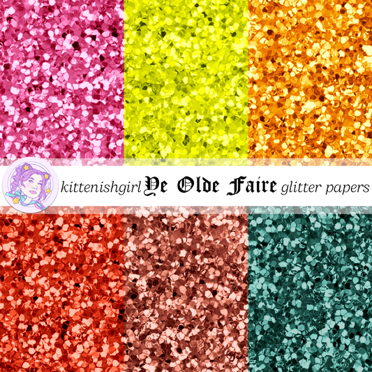 Ye Olde Faire // Glitter Digital Papers