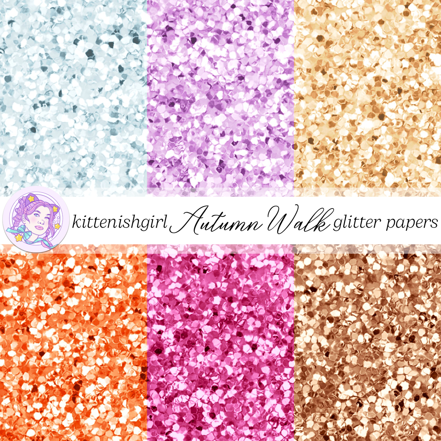 Autumn Walk // Glitter Digital Papers