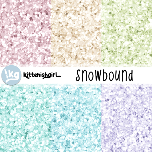 Snowbound // Glitter Digital Papers