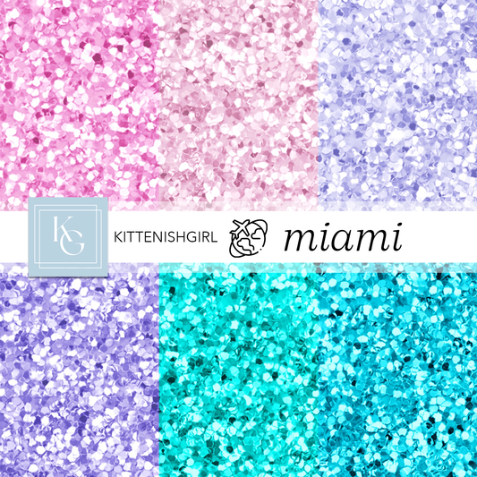 Miami // Glitter Digital Papers