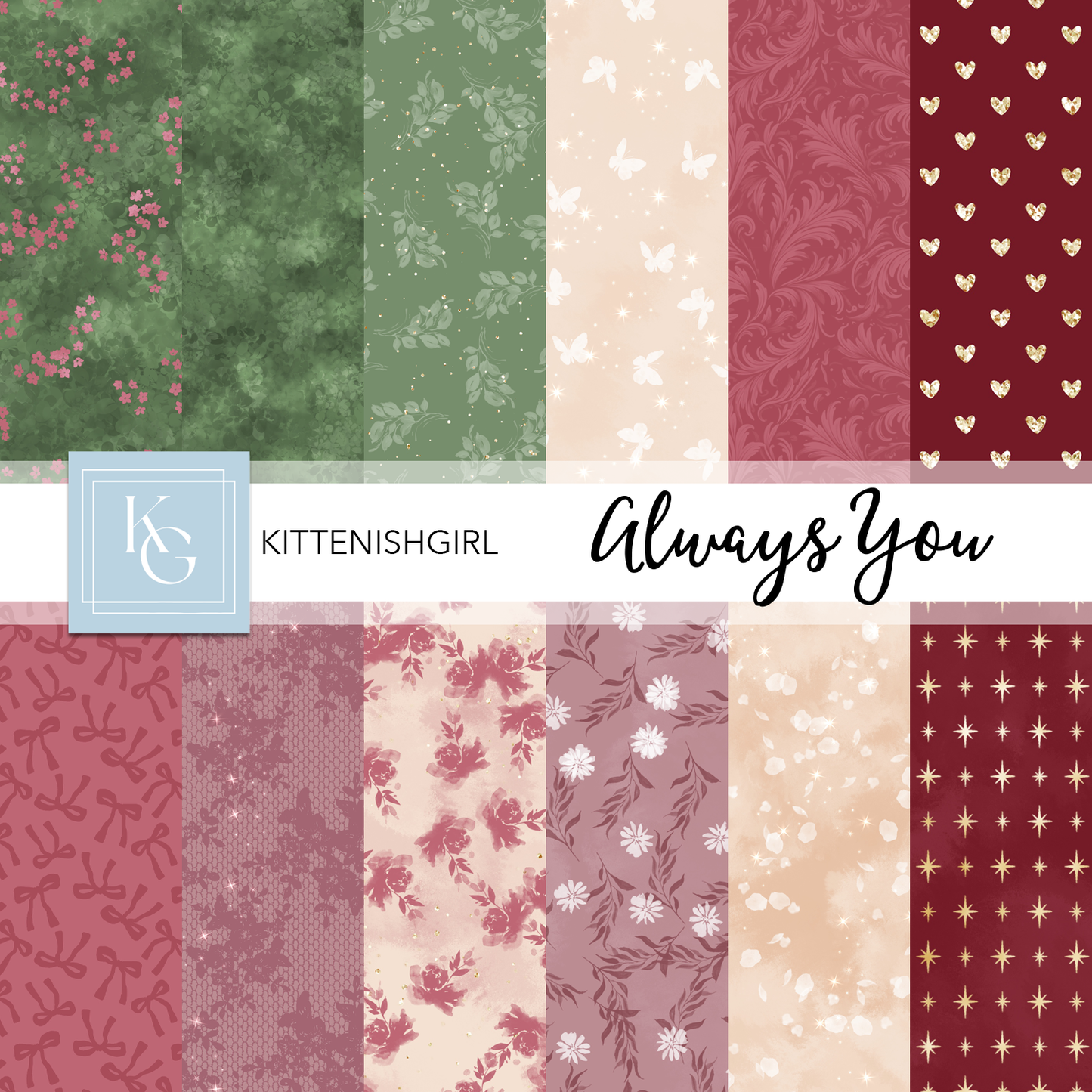 Always You - Berry // Digital Papers