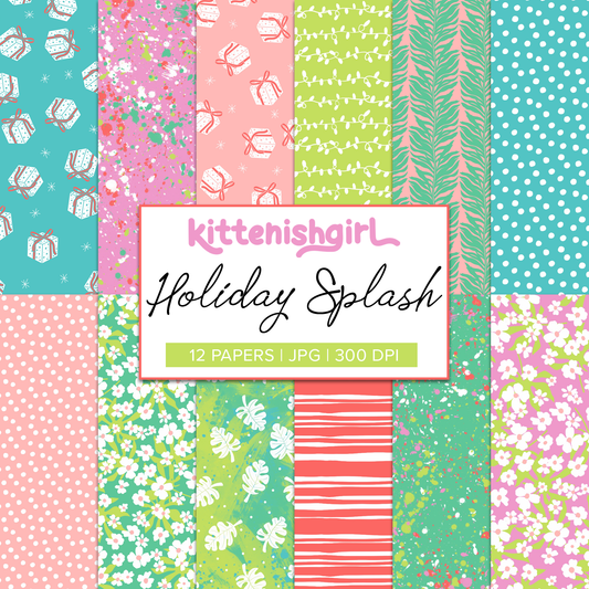 Holiday Splash // Digital Papers