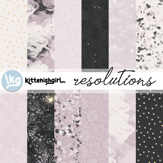 Resolutions - Purple // Digital Papers