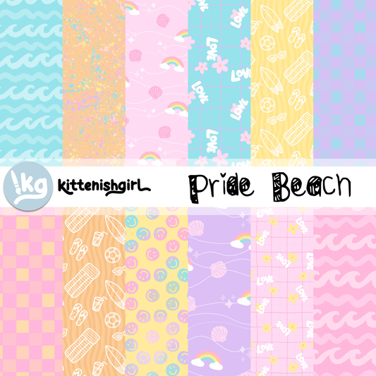 Pride Beach // Digital Papers
