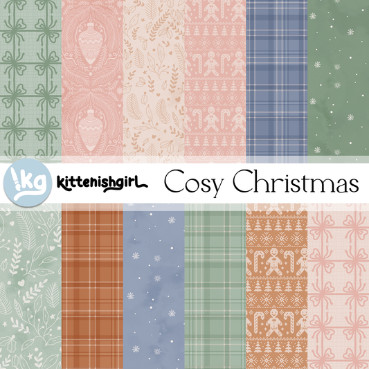 Cosy Christmas // Digital Papers