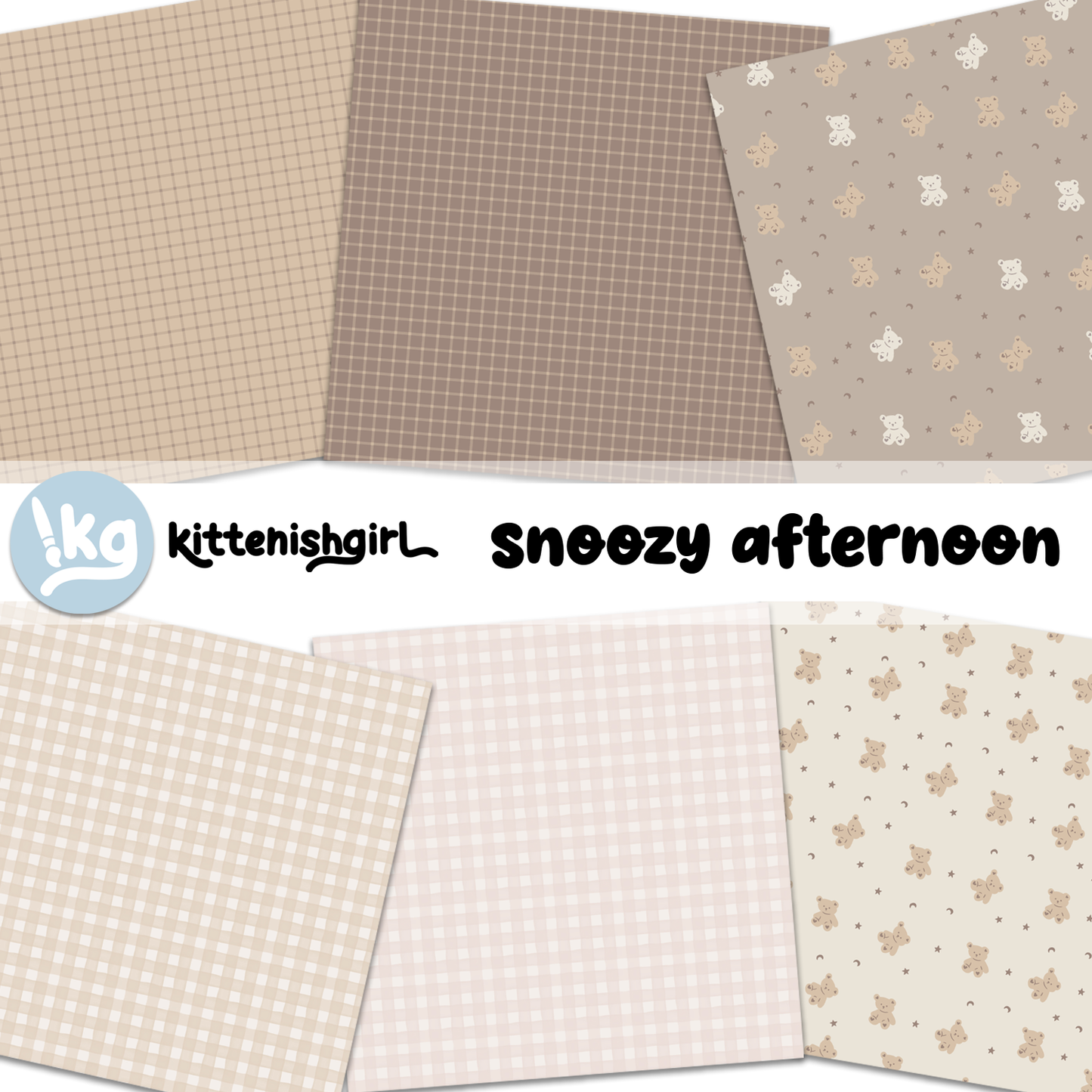 Snoozy Afternoon // Digital Papers