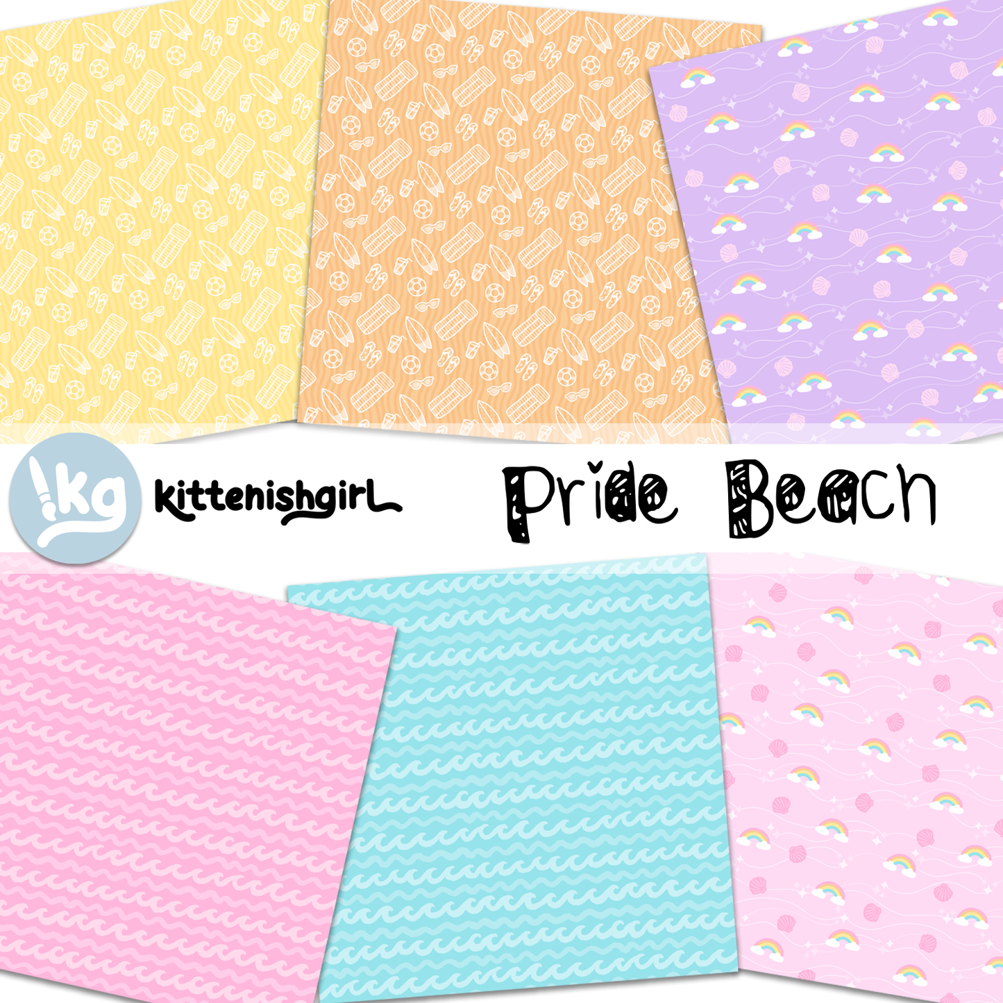 Pride Beach // Digital Papers