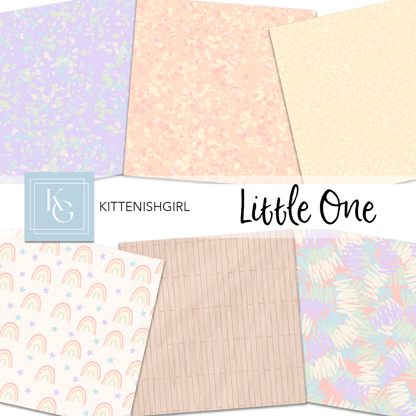 Little One - Rainbow // Digital Papers