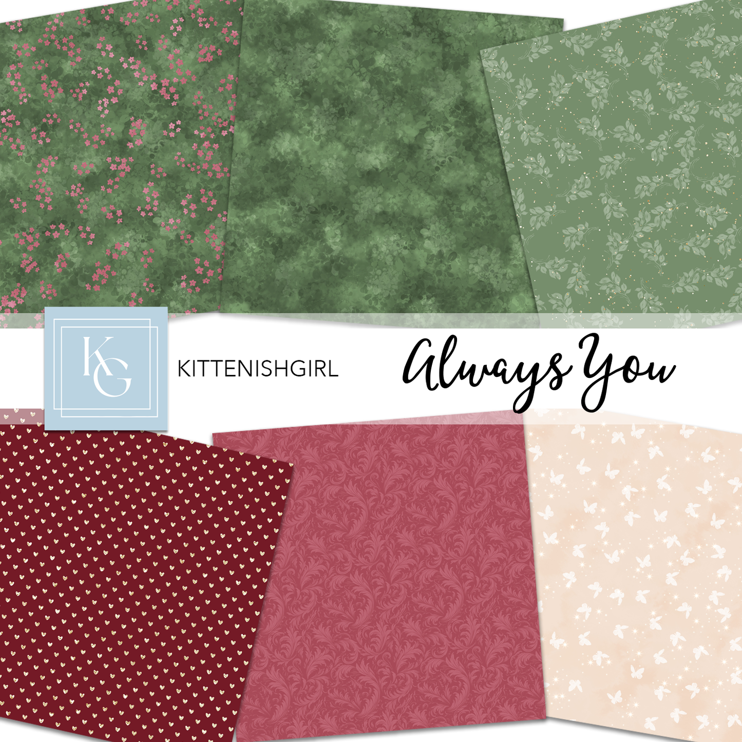 Always You - Berry // Digital Papers