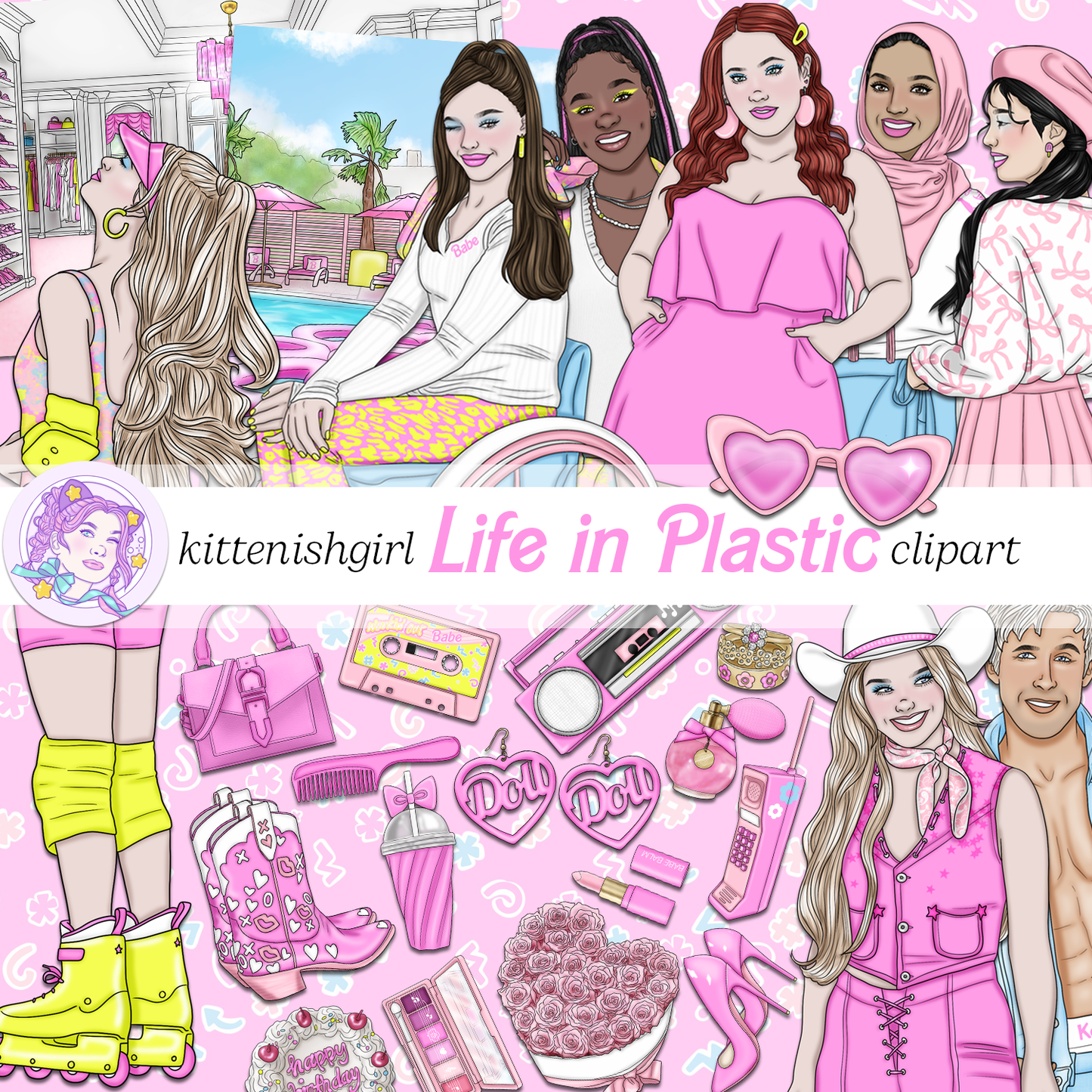 Life In Plastic // Clip Art