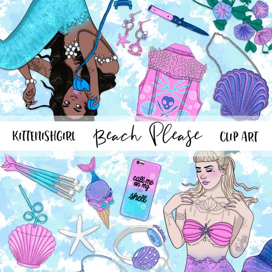 Beach Please // Clip Art