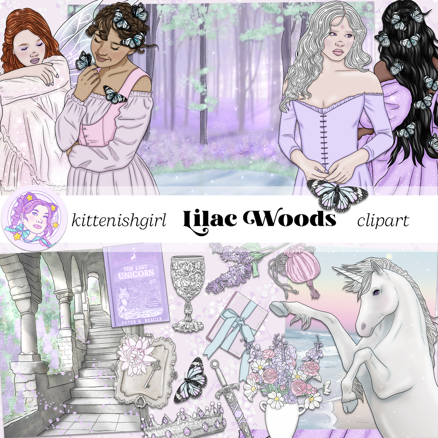 Lilac Woods // Clip Art