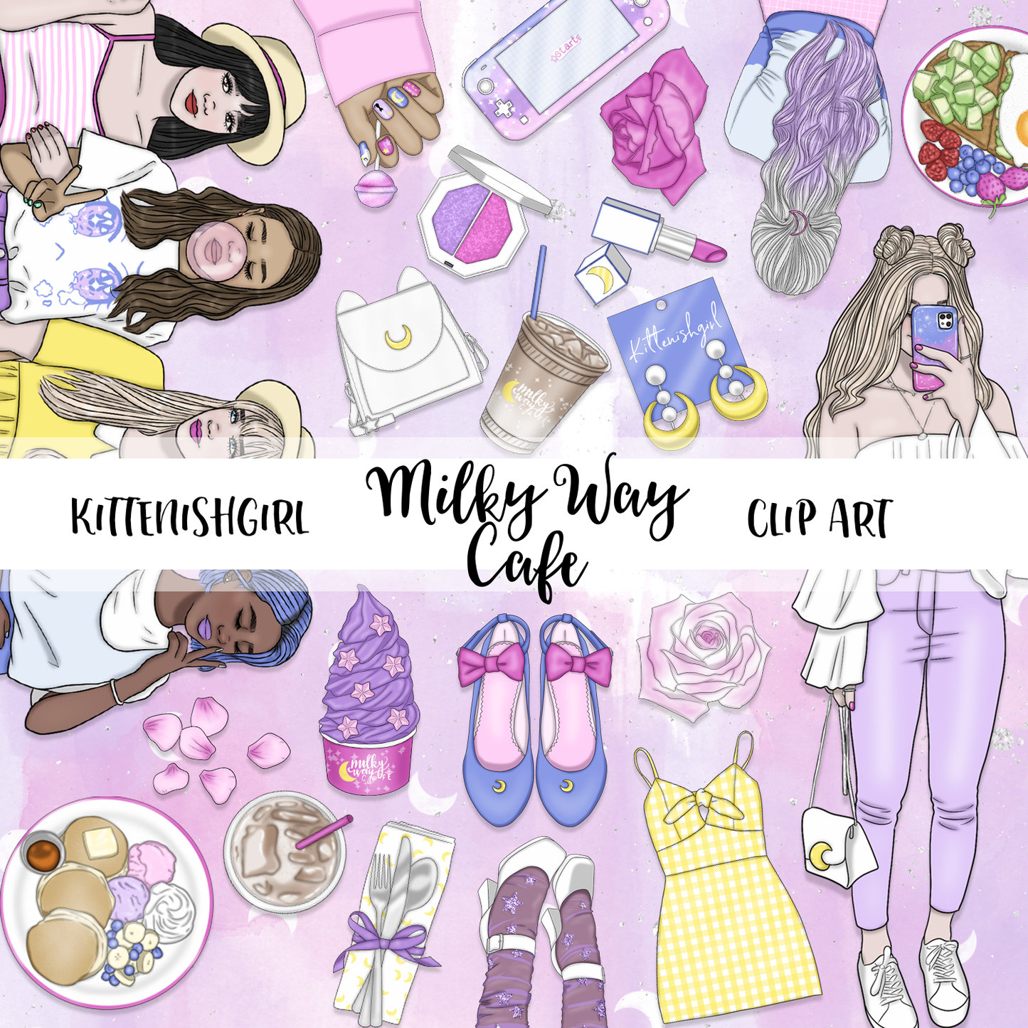 Milky Way Cafe // Clip Art