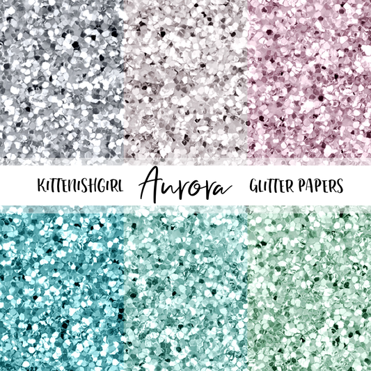 Aurora // Glitter Digital Papers