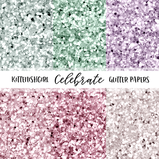Celebrate // Glitter Digital Papers