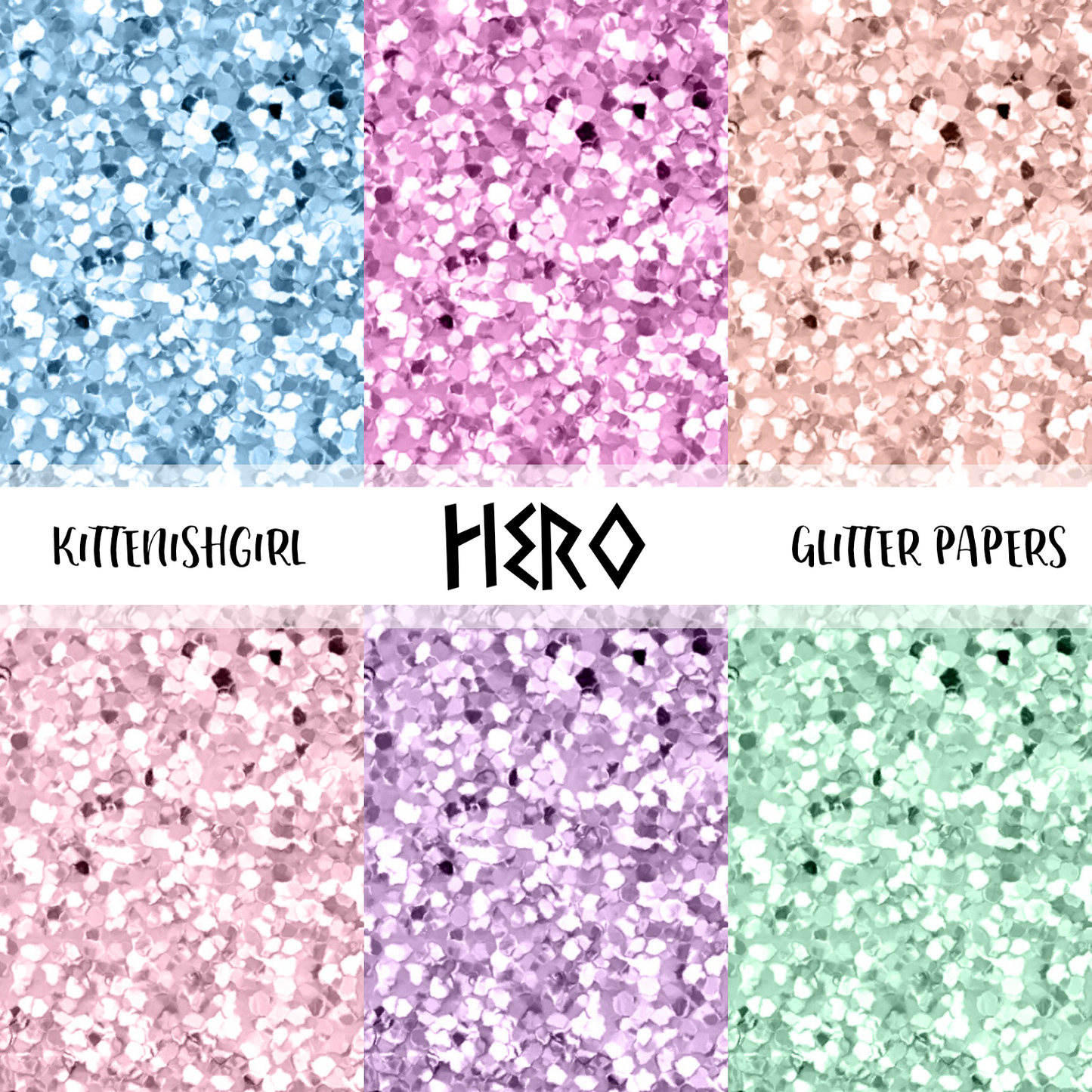 Hero // Glitter Digital Papers