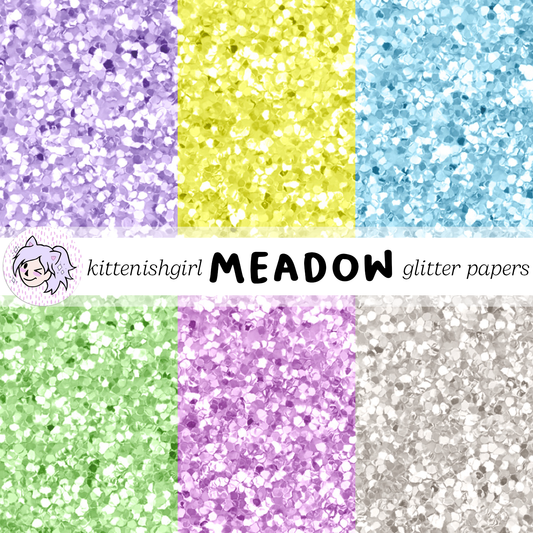 Meadow // Glitter Digital Papers