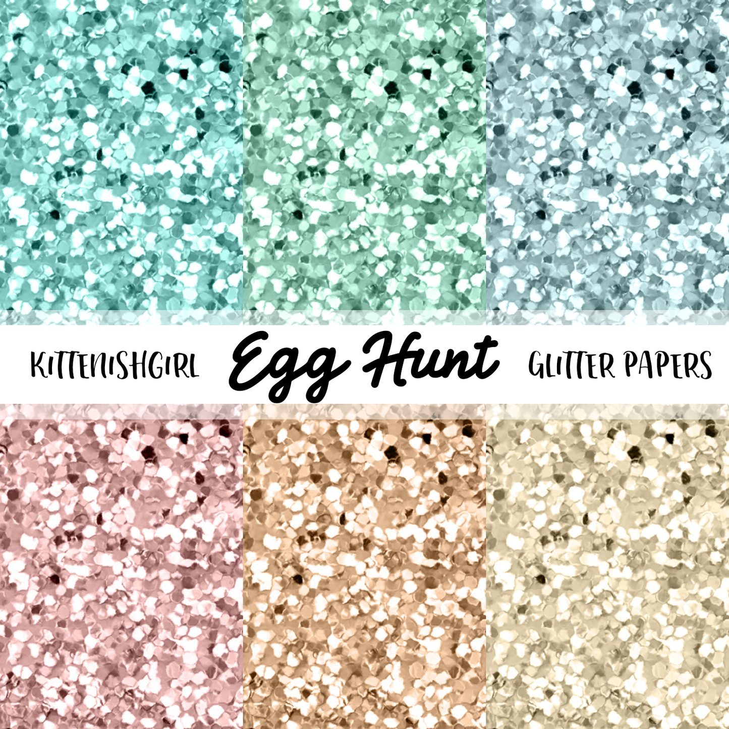 Egg Hunt // Glitter Digital Papers